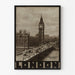 Poster vintage - Londra, il Parlamento e Big Ben