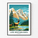 Poster delle Montagne Rocciose Canadesi Vintage