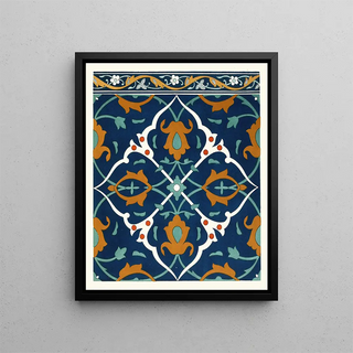 Afghan Boundary Commission - 18 plates of ornamental tiles from the Afghan Boundary Commission Pl 12.webp