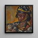 africano con un cane - Maurice Albert Loutreuil — quadro incorniciato alla parete