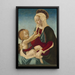 Vergine con Bambino - Dopo Andrea del Verrocchio — quadro incorniciato alla parete