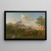 paesaggistico classico con acquedotto e fortezza - Agathon du Petitbois — quadro incorniciato alla parete