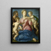 La Santa Famiglia con il bambino san Giovanni Battista - Agnolo Bronzino — quadro incorniciato alla parete