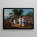Mercato di lino con bancarella di lino e venditrice di verdure alle Antille - Agostino Brunias — quadro incorniciato alla parete