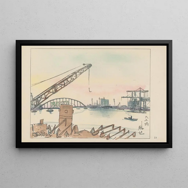 Pont Taishobashi - Akamatsu Rinsaku — quadro incorniciato alla parete