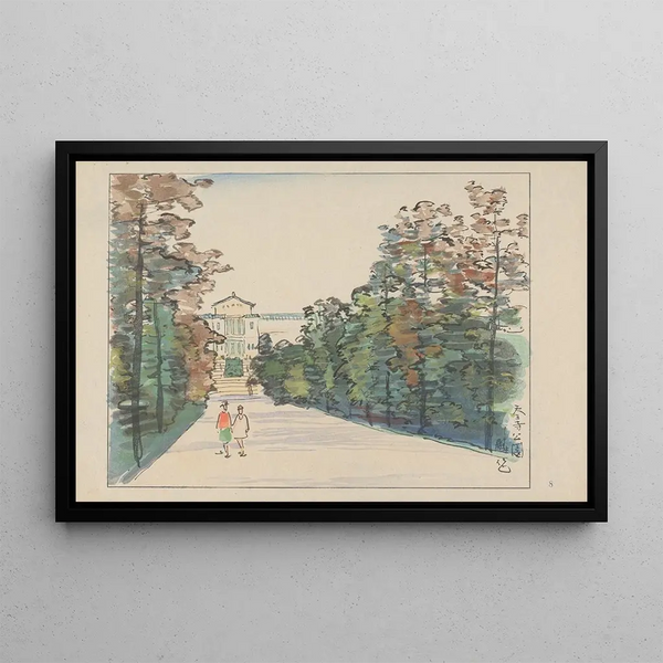 Parco di Tennoji - Akamatsu Rinsaku — quadro incorniciato alla parete