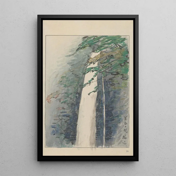 La cascata nel Parco Nazionale di Minoo - Akamatsu Rinsaku — quadro incorniciato alla parete