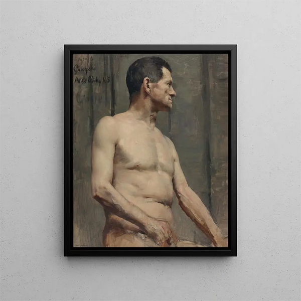 Modello maschile nudo - Akseli Gallen-Kallela — quadro incorniciato alla parete