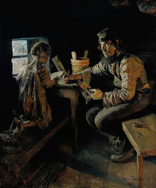 Akseli GallenKallela - First Lesson.webp