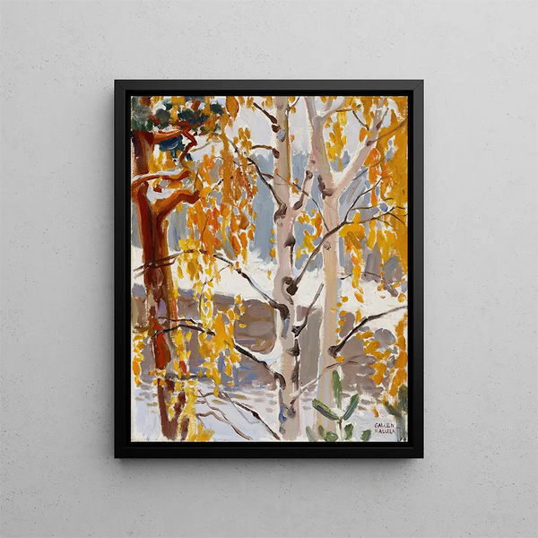 Prima neve - Akseli Gallen-Kallela — quadro incorniciato alla parete