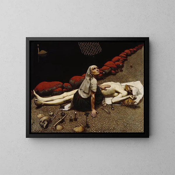 La madre di Lemminkäinen - Akseli Gallen-Kallela — quadro incorniciato alla parete