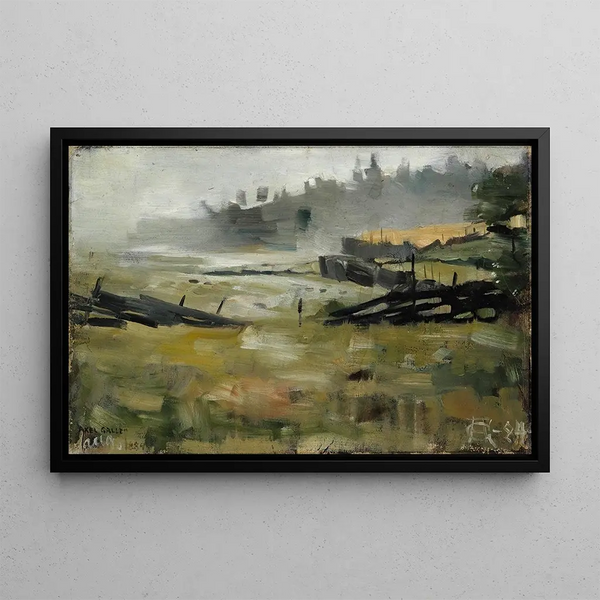 Paesaggio nebbioso - Akseli Gallen-Kallela — quadro incorniciato alla parete