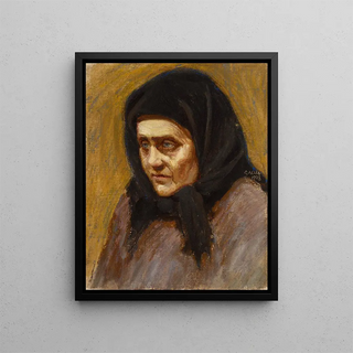 Akseli GallenKallela - Mustahuivinen nainen.webp
