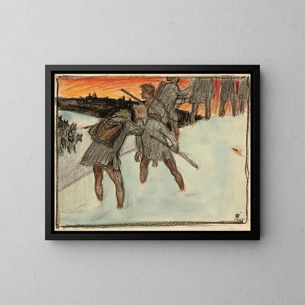 Un uccello su un ramo - Akseli Gallen-Kallela — quadro incorniciato alla parete