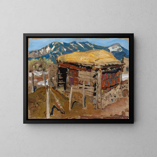 Abri nelle montagne di Taos - Akseli Gallen-Kallela — quadro incorniciato alla parete