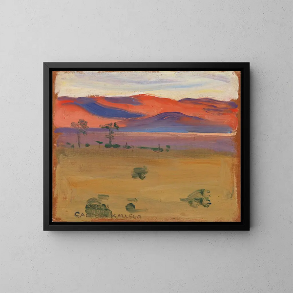 Tramonto sulla savana - Akseli Gallen-Kallela — quadro incorniciato alla parete