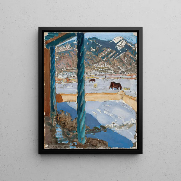 Maison Taos al sole - Akseli Gallen-Kallela — quadro incorniciato alla parete