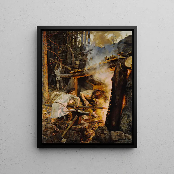 La Forge du Sampo - Akseli Gallen-Kallela — quadro incorniciato alla parete