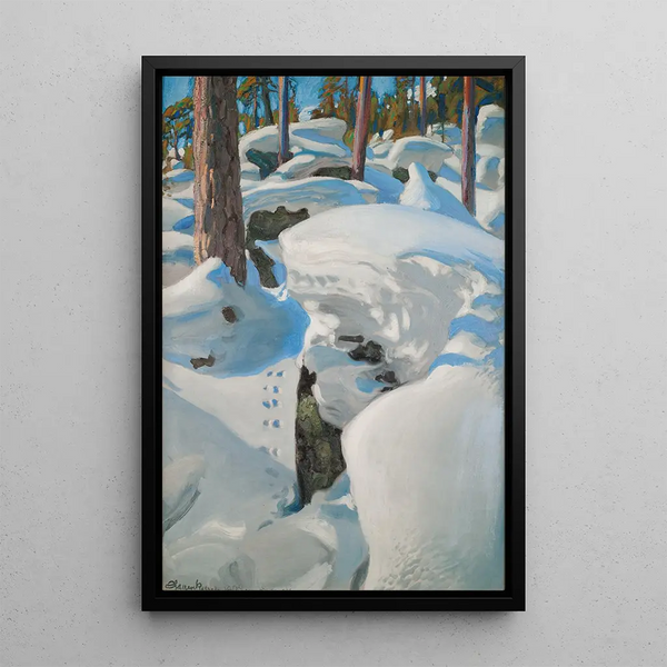 Le riparo della lince - Akseli Gallen-Kallela — quadro incorniciato alla parete