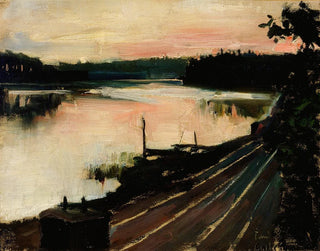 Akseli GallenKallela - View from Elintarha at Sunset.webp