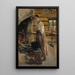 Donna che cucina coregone - Akseli Gallen-Kallela — quadro incorniciato alla parete