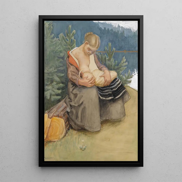 Madre e bambino - Akseli Gallen-Kallela — quadro incorniciato alla parete