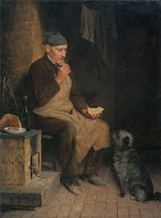 Albert Anker - Old Man Taking A Rest.webp