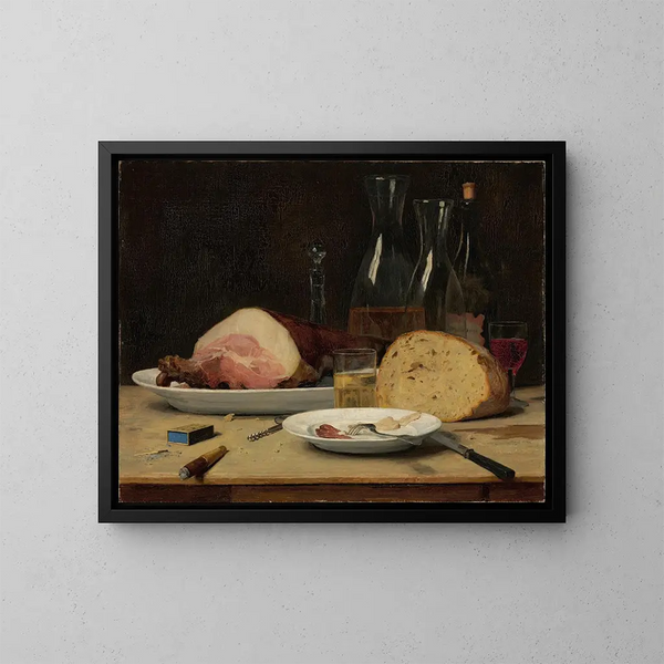 Natura morta eccessiva - Albert Anker — quadro incorniciato alla parete