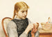 Ragazza che lavora a maglia - Albert Anker — vista dell’opera