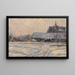 Neve nel pomeriggio, villaggio innevato - Albert Baertsoen — quadro incorniciato alla parete