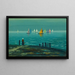 Una regata a vela sul lago Balaton - Albert Baky — quadro incorniciato alla parete