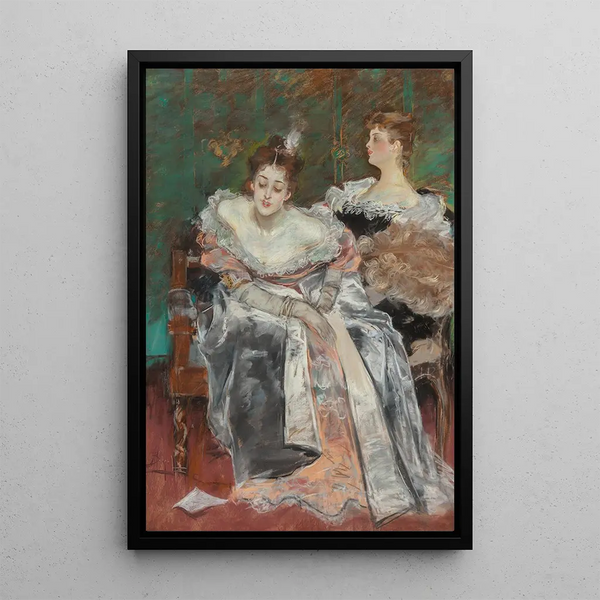 Una indiscrezione - Albert Beck Wenzell — quadro incorniciato alla parete
