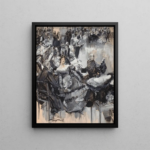 Ballo dell'ambasciata di Vienna - Albert Beck Wenzell — quadro incorniciato alla parete