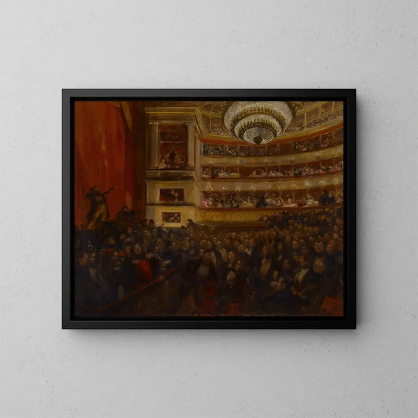 La première d'Hernani avant la bataille - Albert Besnard — quadro incorniciato alla parete