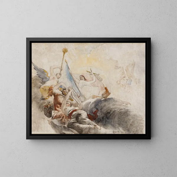 Il Trionfo della Repubblica - Albert Besnard — quadro incorniciato alla parete