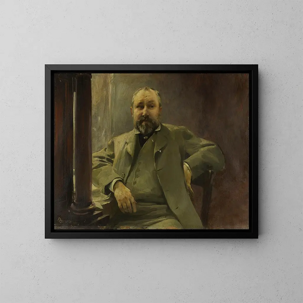 Ritratto di Francis Magnard - Albert Besnard — quadro incorniciato alla parete