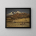 Campo indiano al tramonto - Albert Bierstadt — quadro incorniciato alla parete