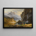 Indiani che pescano con la lancia - Albert Bierstadt — quadro incorniciato alla parete
