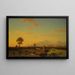 Rovine di Paestum - Albert Bierstadt — quadro incorniciato alla parete