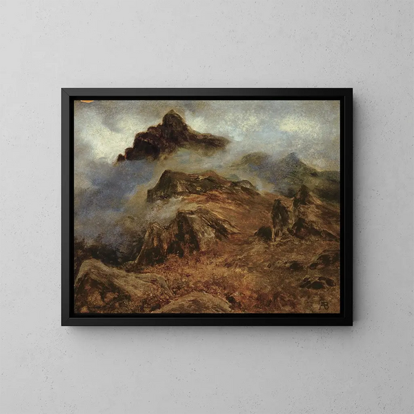 Studio delle montagne rocciose - Albert Bierstadt — quadro incorniciato alla parete