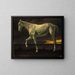 Cavallo bianco e tramonto - Albert Bierstadt — quadro incorniciato alla parete