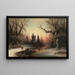 Una serata d'inverno - Albert Bredow — quadro incorniciato alla parete