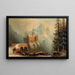 Paesaggio invernale con castello tra le montagne - Albert Bredow — quadro incorniciato alla parete