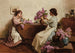 Donne che sistemano fiori - Albert Chevallier Tayler — vista dell’opera