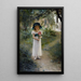 Al giardino - Albert Edelfelt — quadro incorniciato alla parete