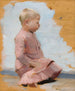 Ripetizione del bambino in abito rosso per sabato sera a Hamar - Albert Edelfelt — vista dell’opera