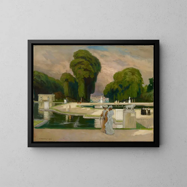 del parco di Saint-Cloud a Parigi - Albert Edelfelt — quadro incorniciato alla parete