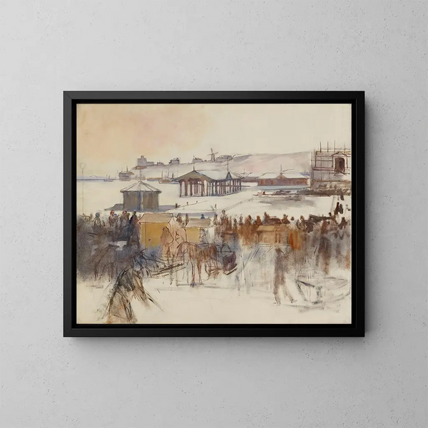 del porto sud - Albert Edelfelt — quadro incorniciato alla parete