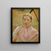 Studio « Ragazza con rastrello » per agosto - Albert Edelfelt — quadro incorniciato alla parete