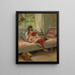 Bons amis, Berta et Capi - Albert Edelfelt — quadro incorniciato alla parete